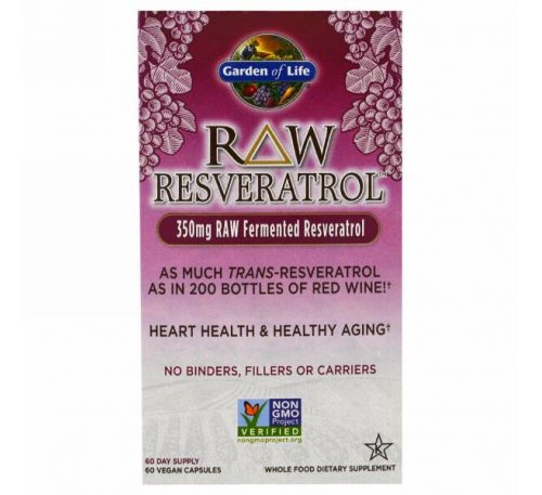 Garden of Life, RAW Resveratrol, 60 Veggie Caps