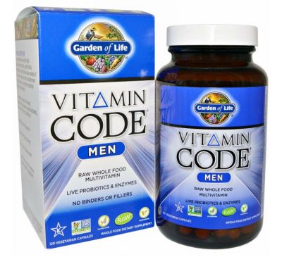 Garden of Life, Vitamin Code, для мужчин, 120 вегетарианских капсул