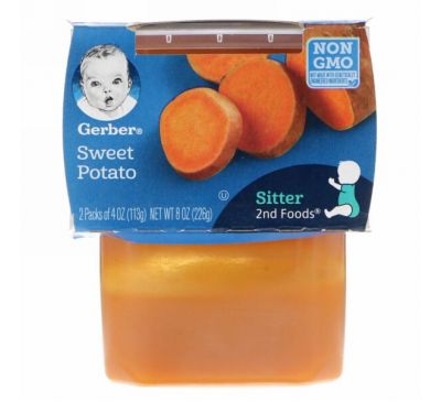 Gerber, 2nd Foods, Sweet Potato, 2 Pack, 4 oz (113 g) Each