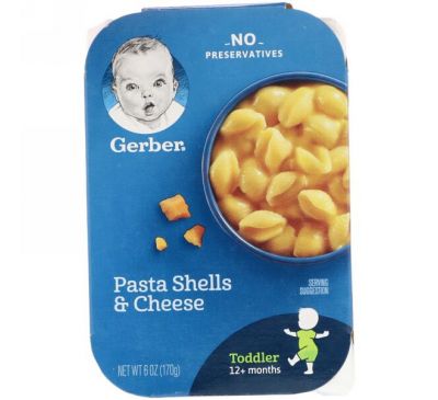 Gerber, Lil' Meals, Pasta Shells & Cheese, 6 oz (170 g)
