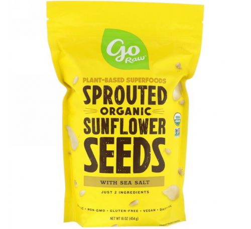 Go Raw, Organic Sprouted Sunflower Seeds with Sea Salt, 16 oz (454 g)