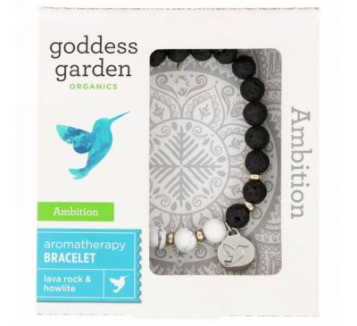 Goddess Garden, Органический продукт, Амбиция, Браслет для ароматерапии, 1 браслет