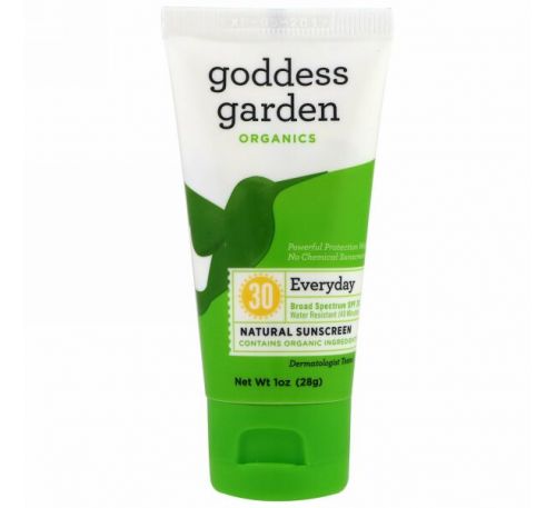 Goddess Garden, Organics, Средство для ежедневной защиты от солнца, SPF 30, 1 унция (28 г