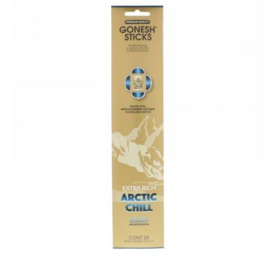 Gonesh, Ароматические палочки с интенсивным запахом, арктический холод, 20 штук
