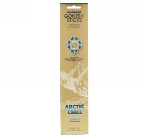 Gonesh, Ароматические палочки с интенсивным запахом, арктический холод, 20 штук
