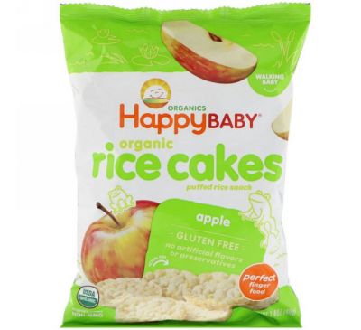 Happy Family Organics, Organic Rice Cakes, Apple, 1.4 oz (40 g)