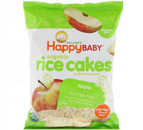 Happy Family Organics, Organic Rice Cakes, Apple, 1.4 oz (40 g)