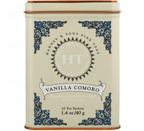 Harney & Sons, Чай коморо с ванилью, 20 пакетиков, 1.4 унции (40 г)