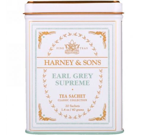 Harney & Sons, Earl Grey Supreme, 20 саше, 40 г