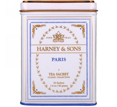 Harney & Sons, Парижский чай, 20 пакетиков, 1.4 унций (40 г)