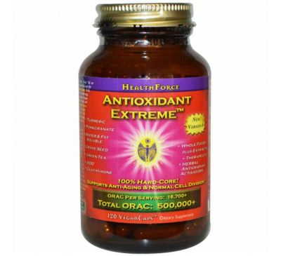 HealthForce Superfoods, Антиоксидант экстрим, 120 веганских капсул