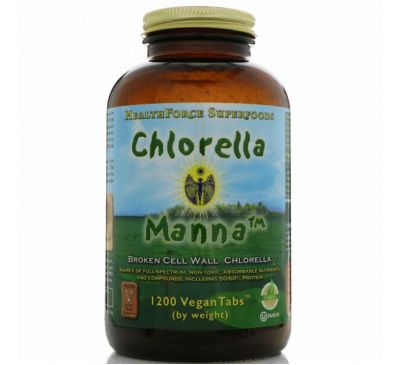 HealthForce Superfoods, Хлорелла манна, 1200 растительных таблеток