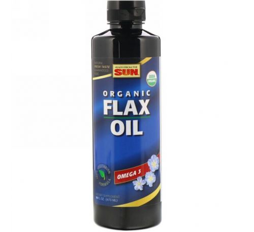 Health From The Sun, Organic, Omega-3, Flax Oil, 16 fl oz (473 ml)