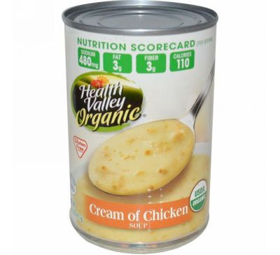 Health Valley, Органический куриный суп со сливками 14.5 унции (411 г)