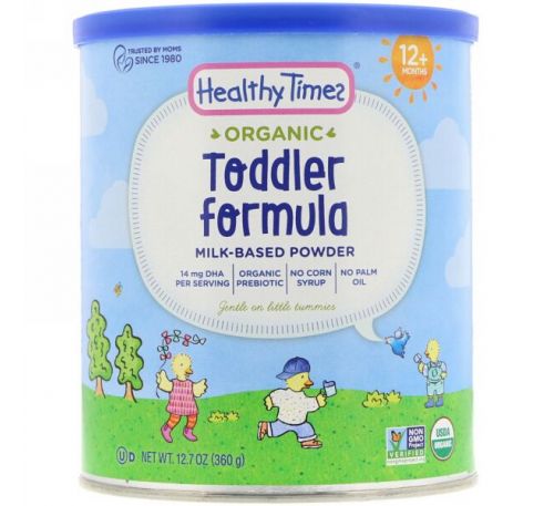 Healthy Times, Органический продукт, Формула для младенцев, Возраст 12 месяцев и старше, 12,7 унц. (360 г)