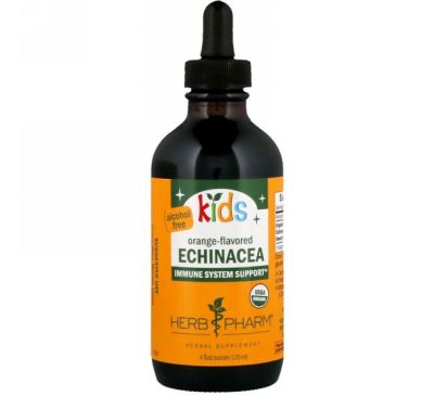 Herb Pharm, Kids Echinacea, Alcohol Free, Orange-Flavored, 4 fl oz (120 ml)