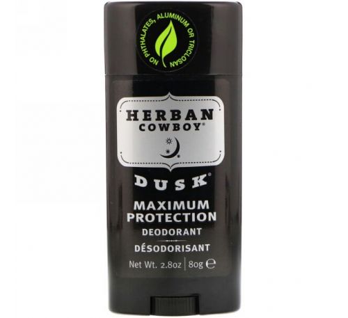 Herban Cowboy, Дезодорант с максимальной защитой, Закат, 2,8 унций (80 г)