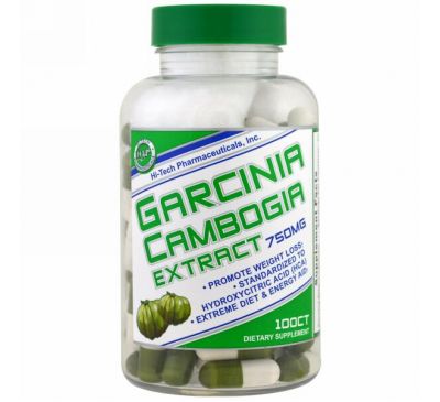 Hi Tech Pharmaceuticals, Экстракт гарцинии камбоджийской, 750 мг, 100 капсул
