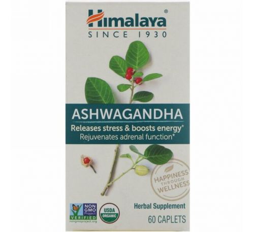 Himalaya, Ашвагандха, 60 капсуловидных таблеток