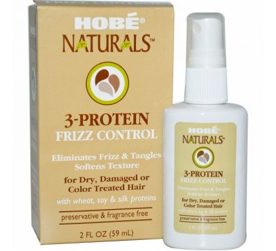 Hobe Labs, Комплекс из 3 протеинов для ухода за вьющимися волосами, 2 жидких унции (59 мл)