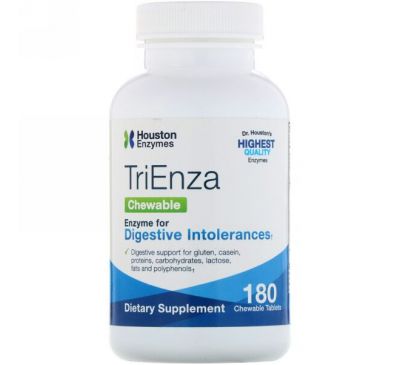 Houston Enzymes, TriEnza жевательные, 180 жевательных таблеток