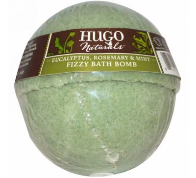 Hugo Naturals, Бомбочка для ванны с эвкалиптом, розмарином и мятой, 6 унций (170 г)