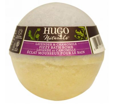 Hugo Naturals, Пенящаяся «бомба» для ванной, лаванда и ромашка, 6 унций (170 г)
