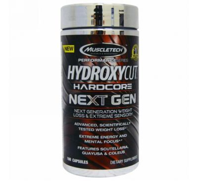 Hydroxycut, Hardcore Next Gen, снижение веса, 100 капсул