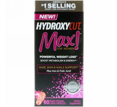 Hydroxycut, Max! Pro Clinical для женщин, 60 капсул быстрого высвобождения