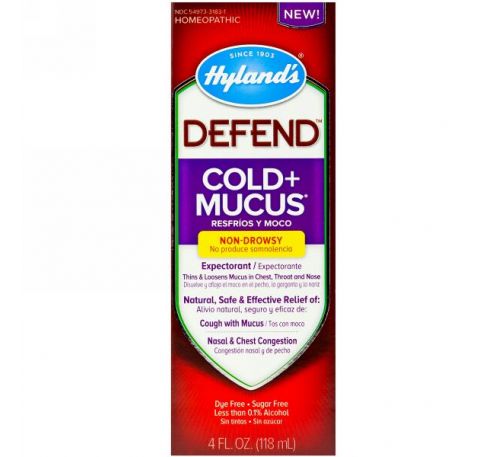 Hyland's, Defend, Сироп от простуды и насморка, 4 жидких унций (118 мл)