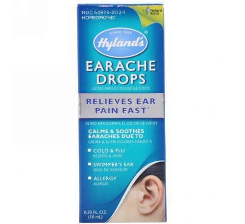 Hyland's, Капли от боли в ушах, 0,33 жидк. унц. (10 мл)