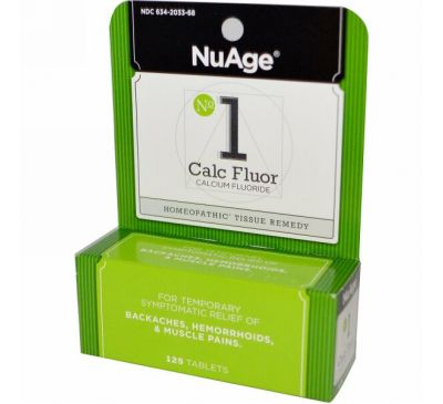 Hyland's, NuAge, № 1 Calc Fluor (фторид кальция), 125 таблеток
