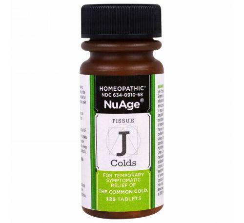Hyland's, NuAge, «Ткань J против простуды», 125 таблеток