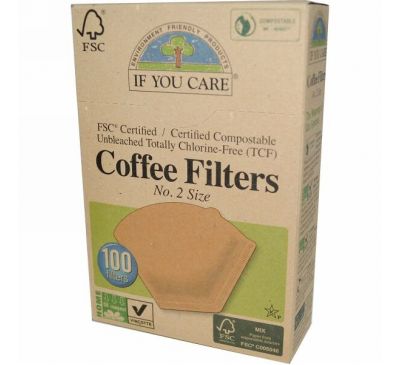 If You Care, Фильтры для кофе, размер № 2, 100 фильтров