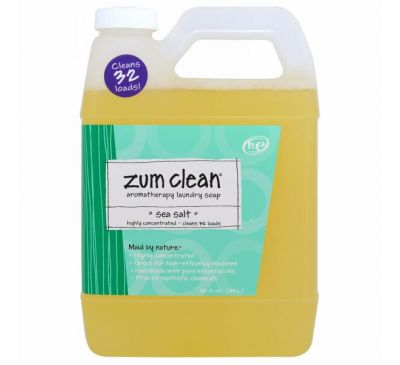 Indigo Wild, Zum Clean, ароматерапевтическое хозяйственное мыло, морская соль, 32 жидкие унции (0,94 л)