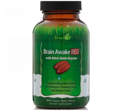Irwin Naturals, Brain Awake Red, 60 жидких мягких таблеток