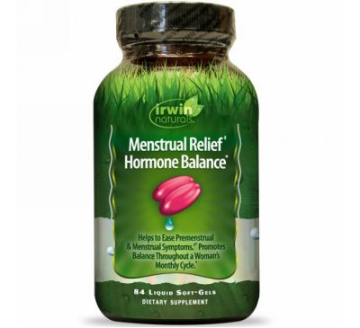 Irwin Naturals, Менструальный комфорт, гормональный баланс, 84 жидкостных желатиновых капсул