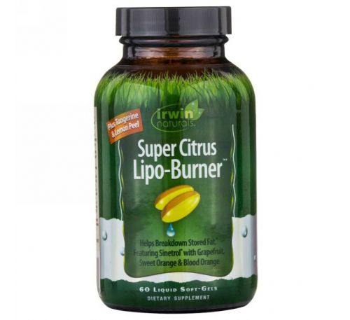 Irwin Naturals, "Супер-цитрусовый жиросжигатель", 60 мягких желатиновых капсул с жидкостью