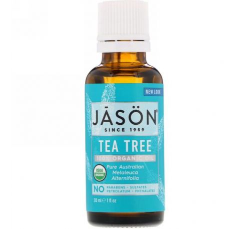 Jason Natural, 100% натуральное масло чайного дерева, 1 жидкая унция (30 мл)