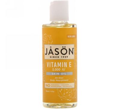 Jason Natural, Масло для ухода за кожей с витамином Е, 5000 МЕ, 118 мл