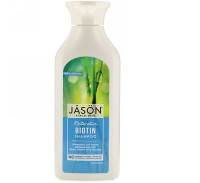 Jason Natural, Натуральный восстанавливающий шампунь с биотином, 16 жидких унций (473 мл)