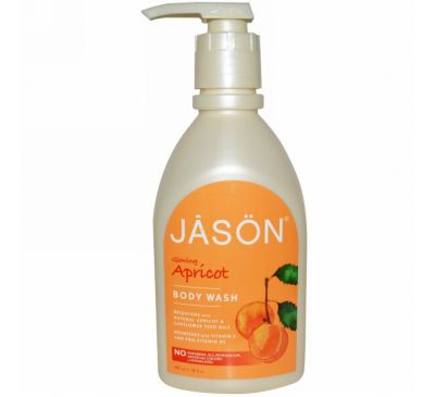 Jason Natural, Средство для мытья тела, яркий абрикос, 30 жидких унций (887 мл)