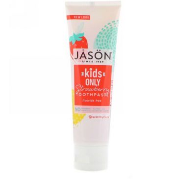 Jason Natural, Только для детей! Зубная паста со вкусом клубники, 119 г