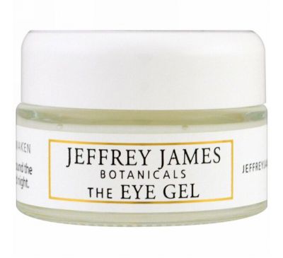 Jeffrey James Botanicals, Гель для кожи вокруг глаз, Успокаивает, обновляет, пробуждает, 0,5 унции (15 мл)