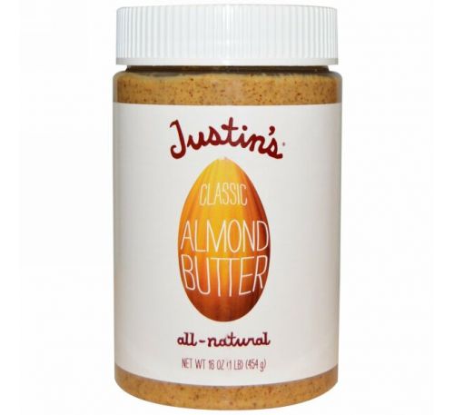 Justin's Nut Butter, Классическое миндальное масло, 16 унций (454 г)
