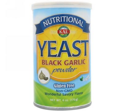 KAL, Nutritional Yeast Black Garlic Powder, 6 oz (170 g)