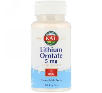 KAL, Оротат лития, 5 мг, 120 капсул
