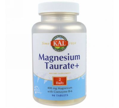 KAL, Таурат магния+, 400 мг, 90 таблеток