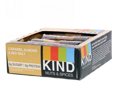 KIND Bars, Nuts & Spices, Caramel Almond & Sea Salt, 12 Bars