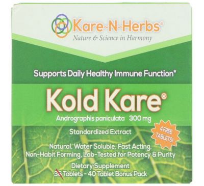 Kare n Herbs, Kold Kare, 300 мг, 40 таблеток